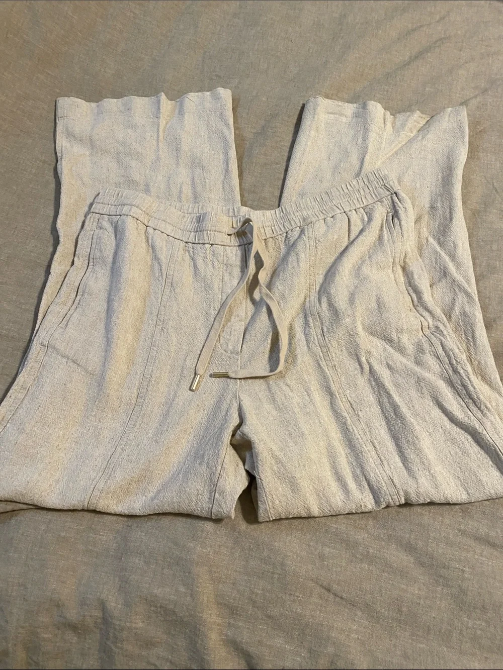 Maison D’Amelie linen blend wide leg pants